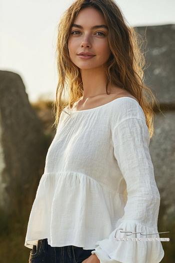 Ombre hair and flared sleeves showcasing stunning golden hour fashion